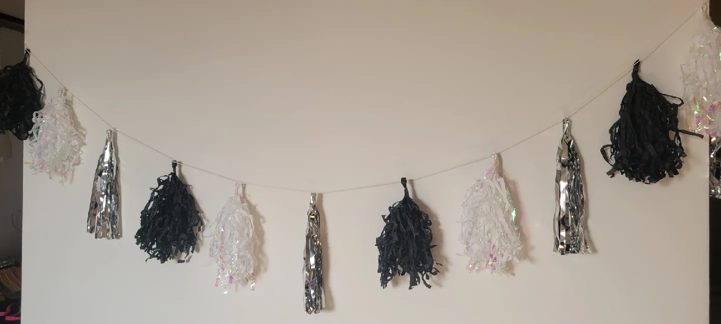 Decorative Tassel Garland - Blue & Silver 🥕 image indicator(3)