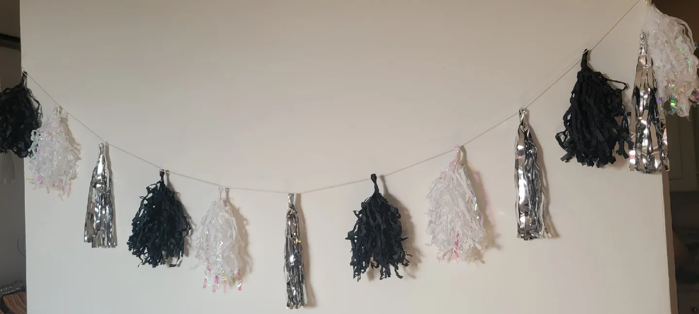 Decorative Tassel Garland - Blue & Silver 🥕 image indicator(4)