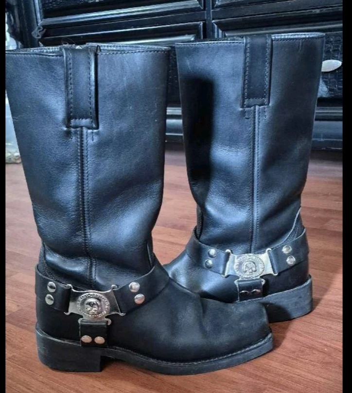 Never worn! Harley Davidson Black Leather Motorcycle Boots🥕