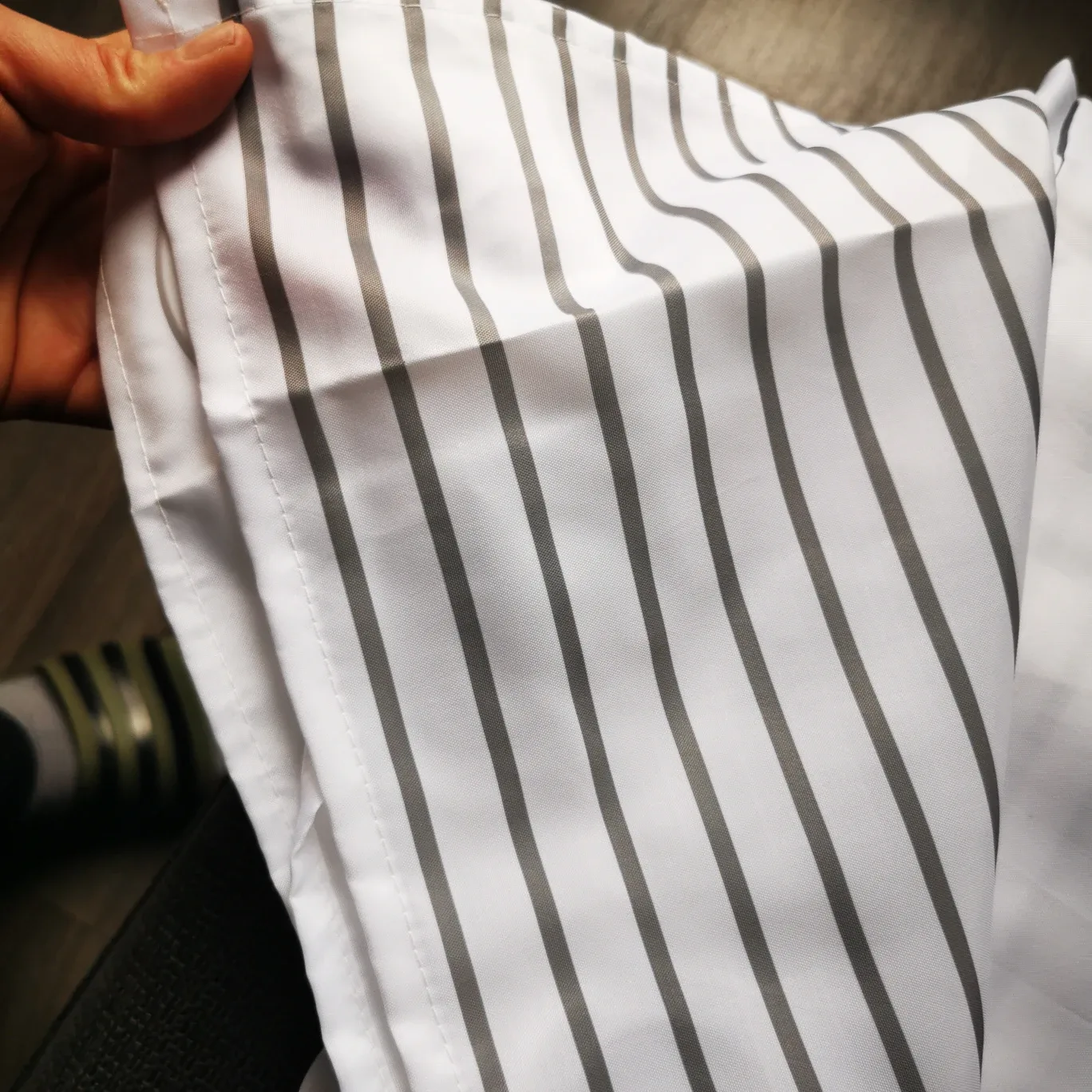 KONZENT Shower Curtain - Grey/White, 71" x 84", New image indicator(4)