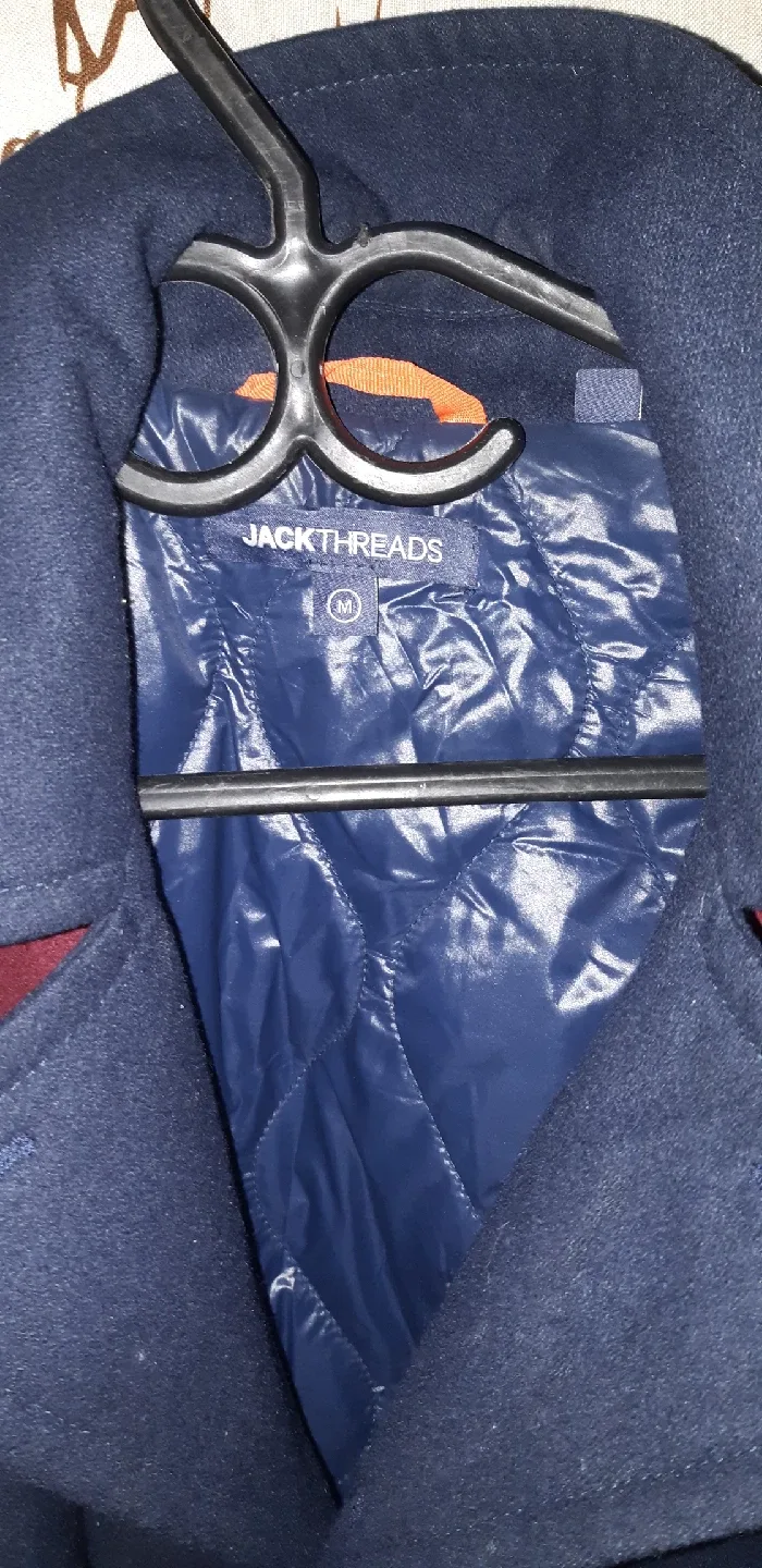 Jack Threads Blue Wool Blend Pea Coat - Size M image indicator(2)