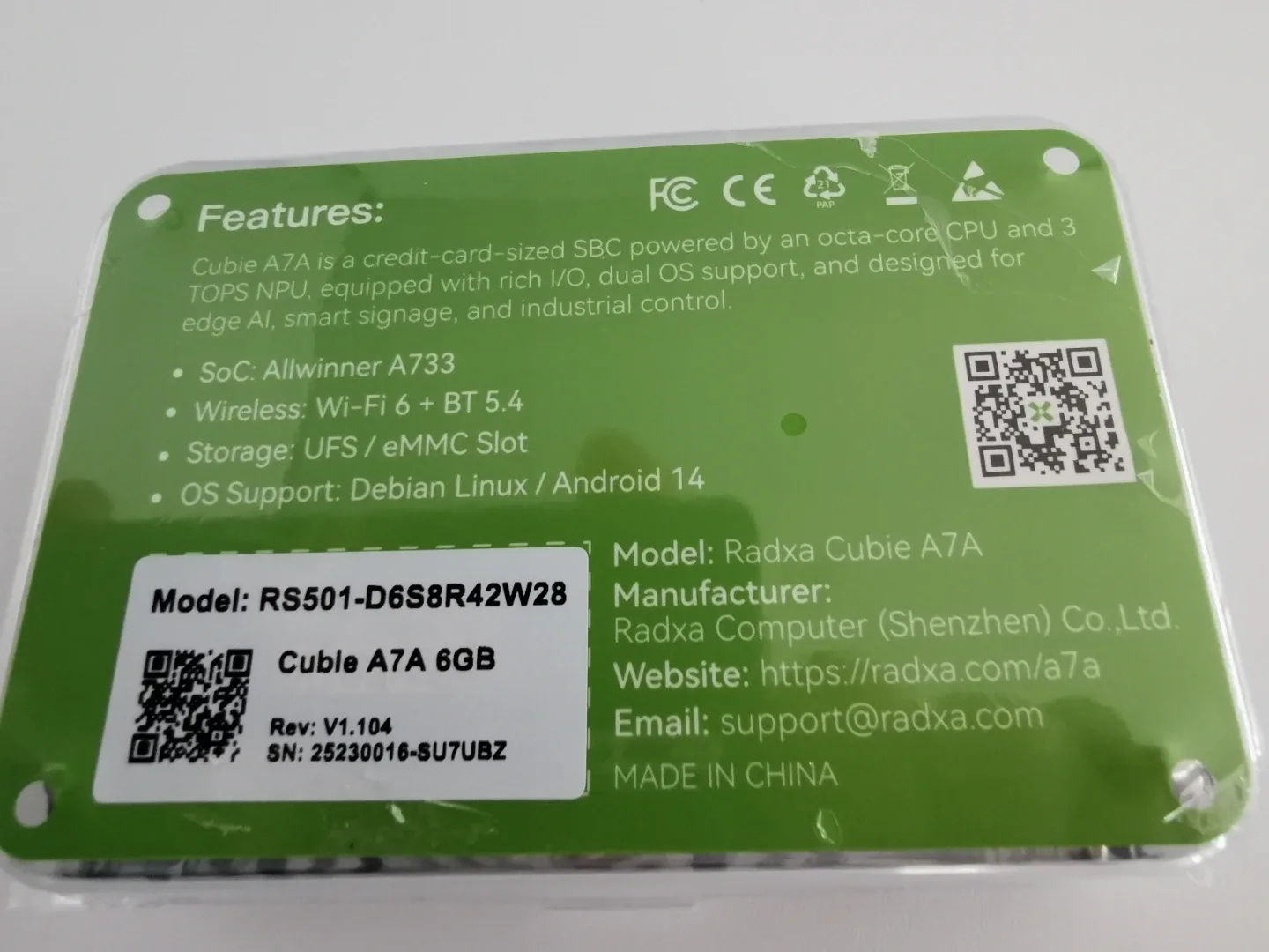 Radxa Cubie A7A 6GB SBC image indicator(2)