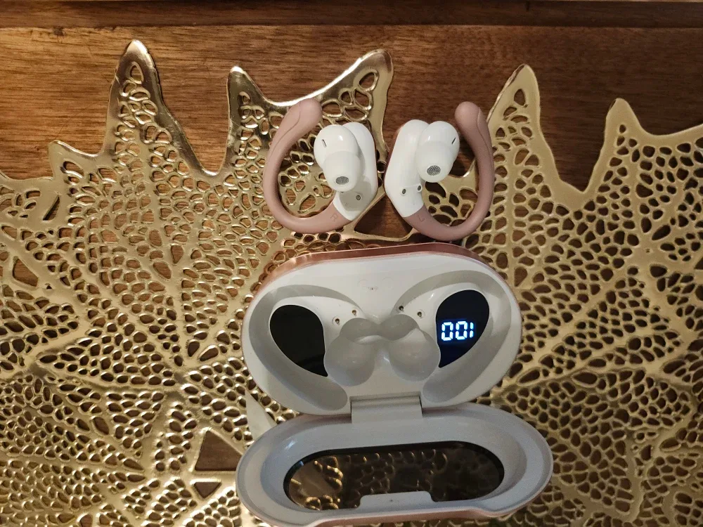 Rolosar Bluetooth 5.4 Blush Gold Wireless Earbuds image indicator(3)