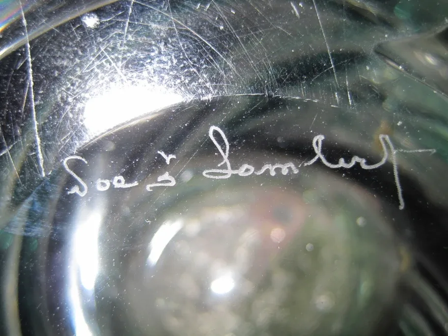 1960s Crystal Bowl signed by artist. image indicator(3)