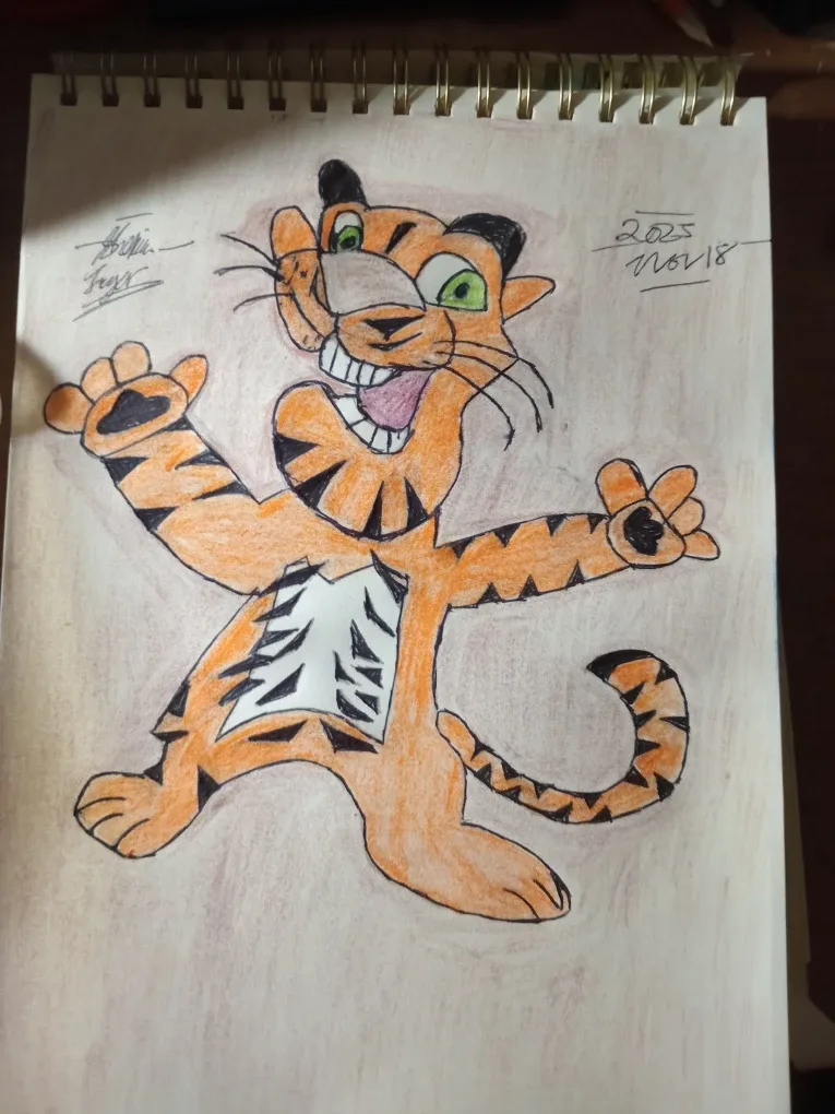Drawing of Animated/Cartoon Tiger by Custom Artist Sherwin image indicator(5)