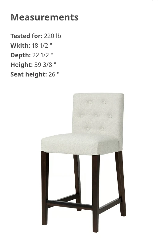 Set of 4 Upholstered Counter Height Stool - photo 3