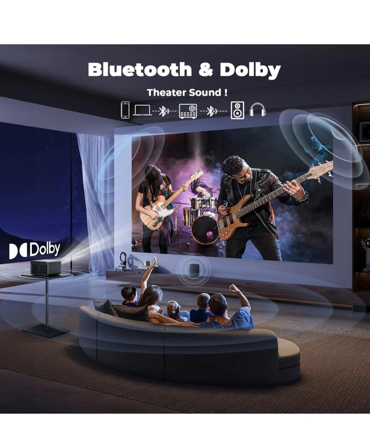 Lisowod Projector - True 1080P & 4K Support - photo 2