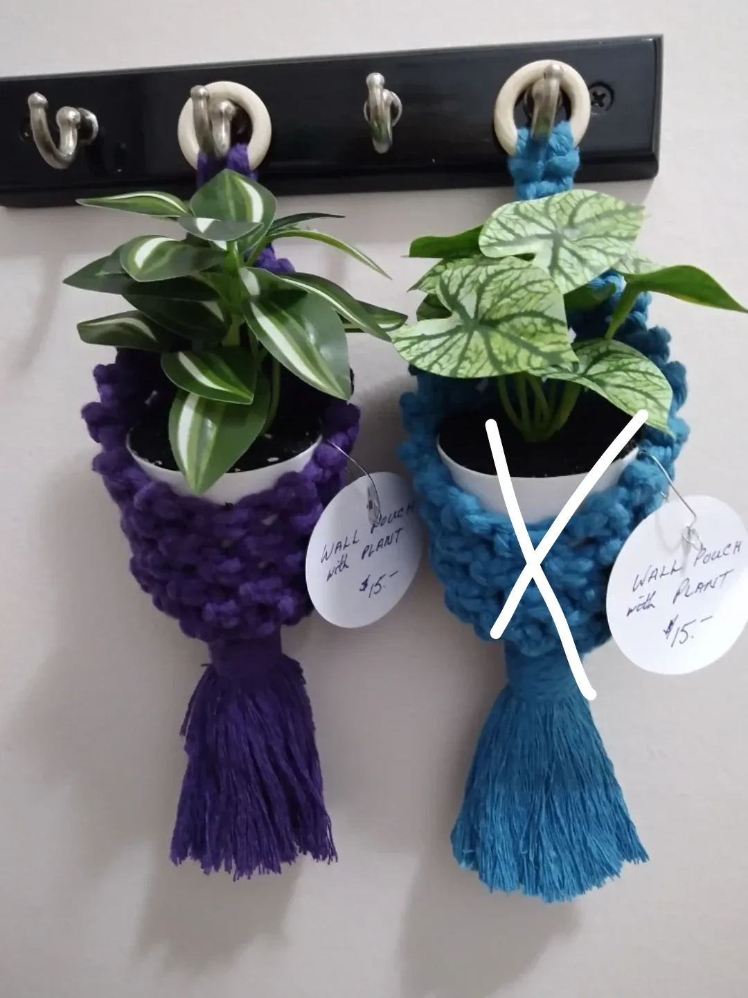 💚Macrame Wall Planters with Artificial Plants image indicator(3)