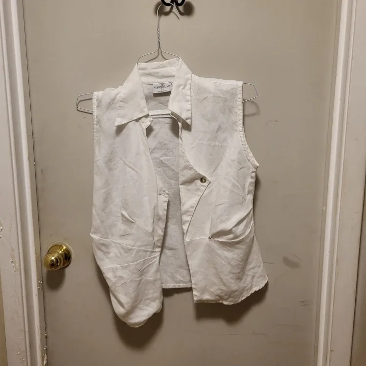 Robert Kitchen White Vest - Size S