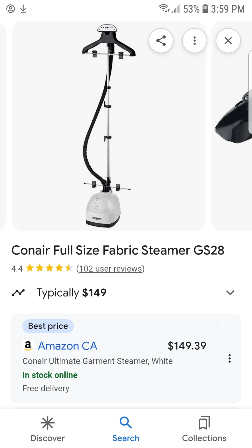 Conair Full Size Fabric Steamer GS28