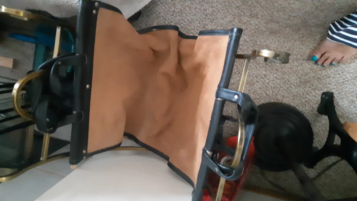 Brass and canvas wood holder - photo 2