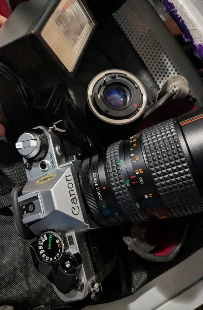 Canon AE-1 Film Camera with Lens & Flash image indicator(3)