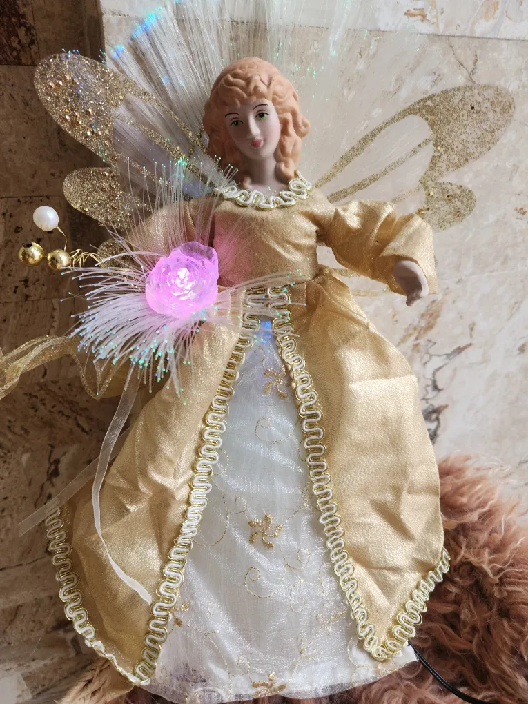 Angel Tree Topper with Fibre Optic Wings 13" image indicator(2)