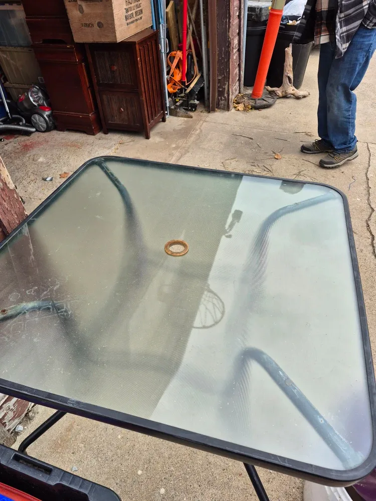Glass Top Patio Table