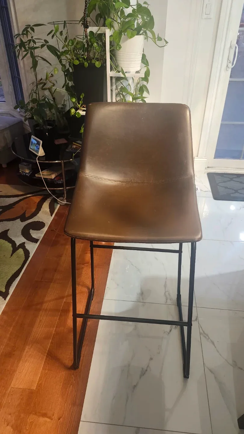 Homesense Brown Faux Leather Bar Stool image indicator(6)