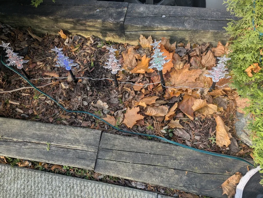 Festive Lights Acrylic Tree Stakes - 5 LED Lights CASH ONLY image indicator(4)