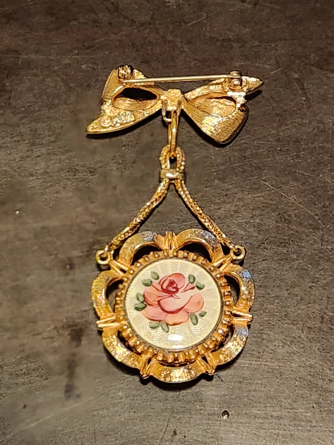 Vintage Coro Gold Tone Brooch Watch - photo 2