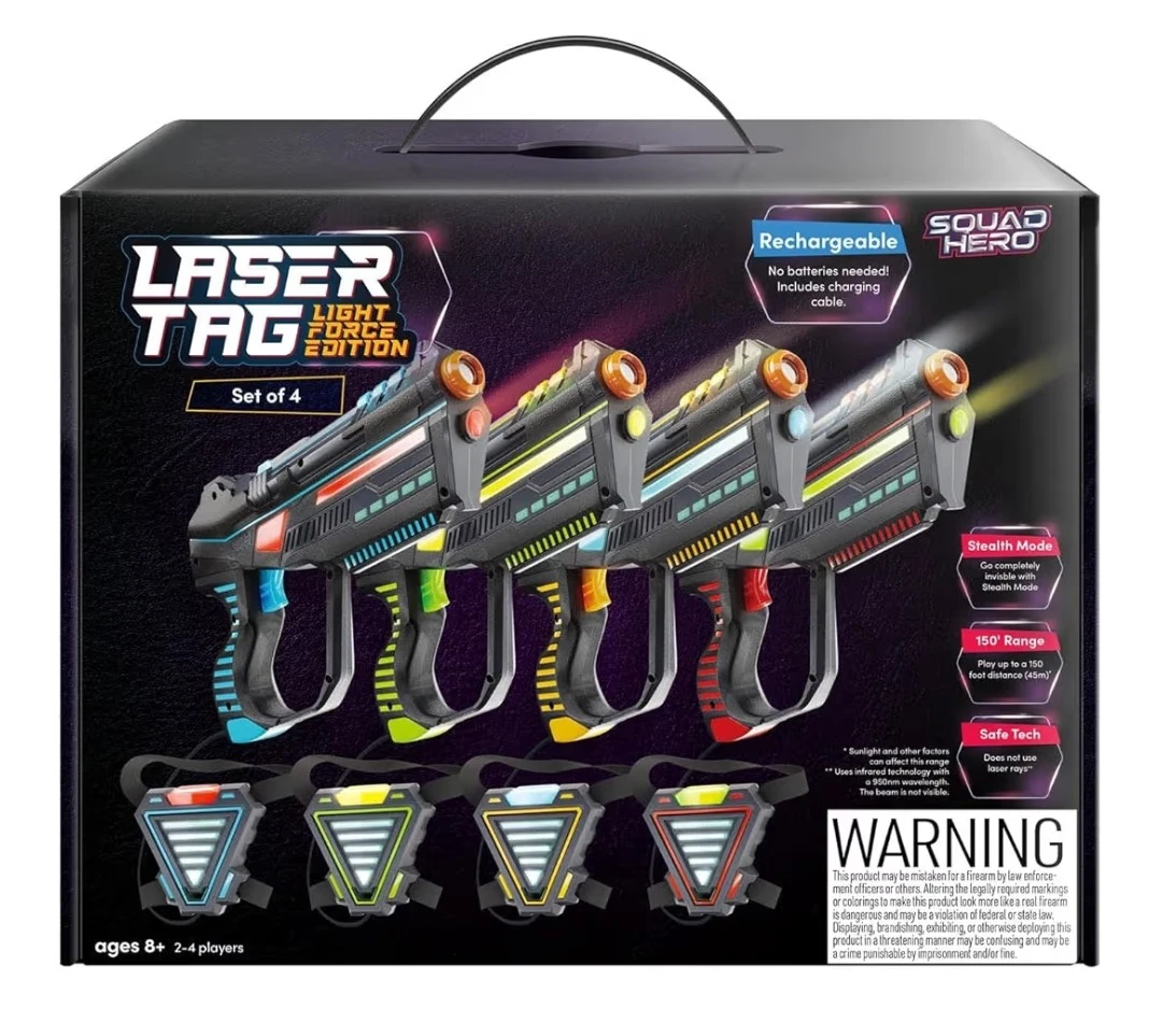 Rechargeable Laser Tag Set of 4 For Kids,  Teens, Adults - photo 3