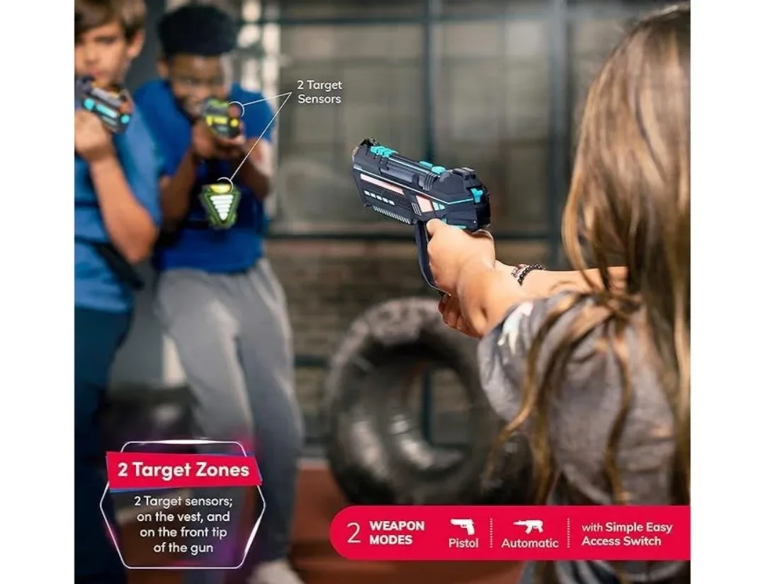 Rechargeable Laser Tag Set of 4 For Kids,  Teens, Adults image indicator(8)