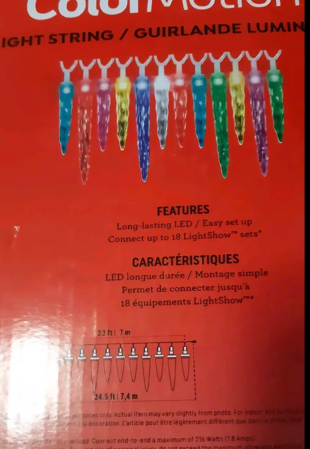 Brand New In Box ColorMotion LED Lightshow Icicle String Lights image indicator(2)