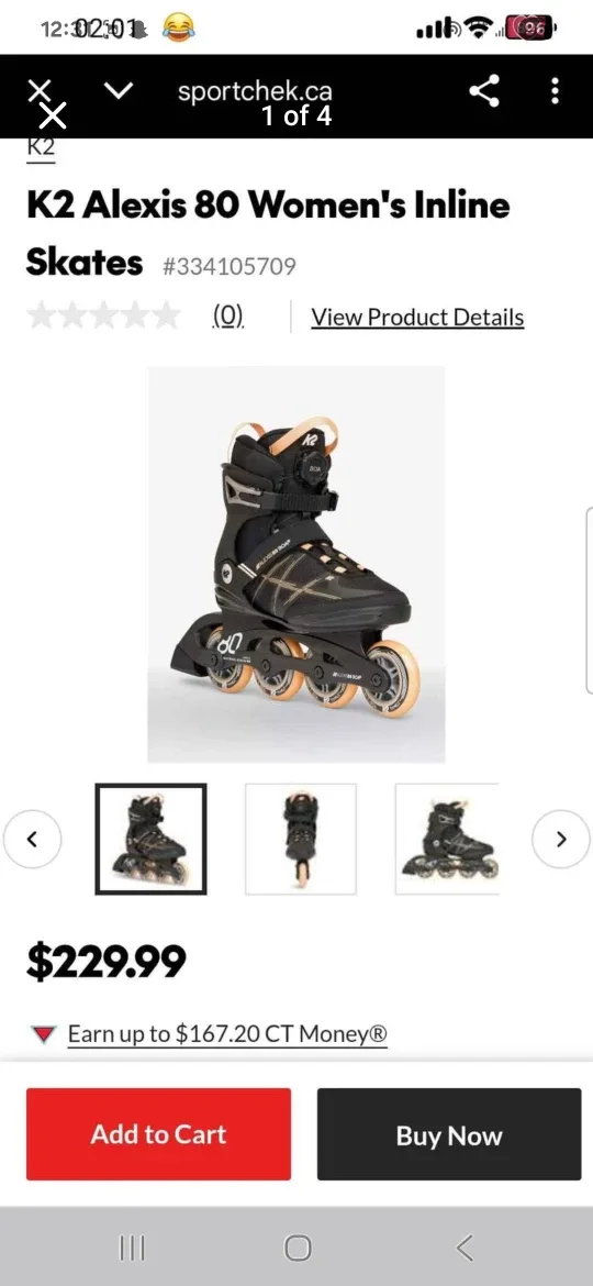 K2 Alexis 80 Pro Women's Inline Skates - Size 9