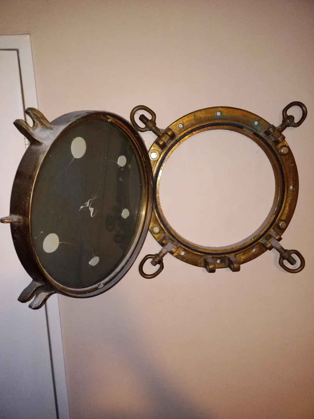 Port Hole - Solid Brass Authentic Ocean Liner Port Hole image indicator(2)