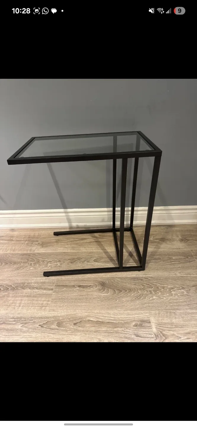 Black Metal & Glass Side / laptopTable image indicator(3)