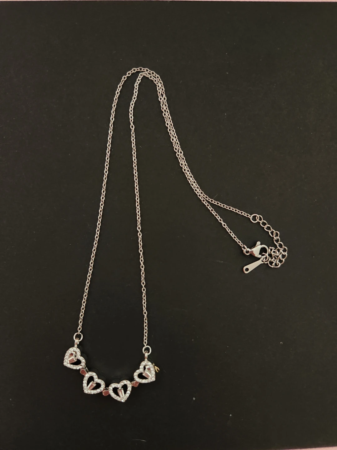Heart Clover Necklace - Silver Tone - photo 3