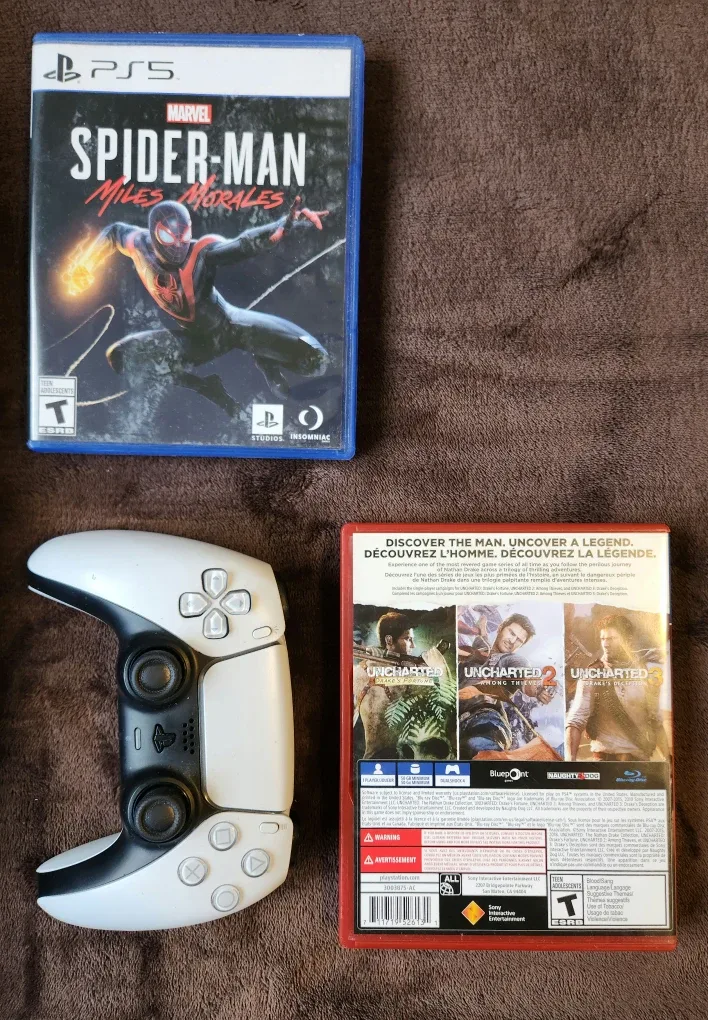 PlayStation 5 Console (Disk, 1TB) with Games & Controller image indicator(3)