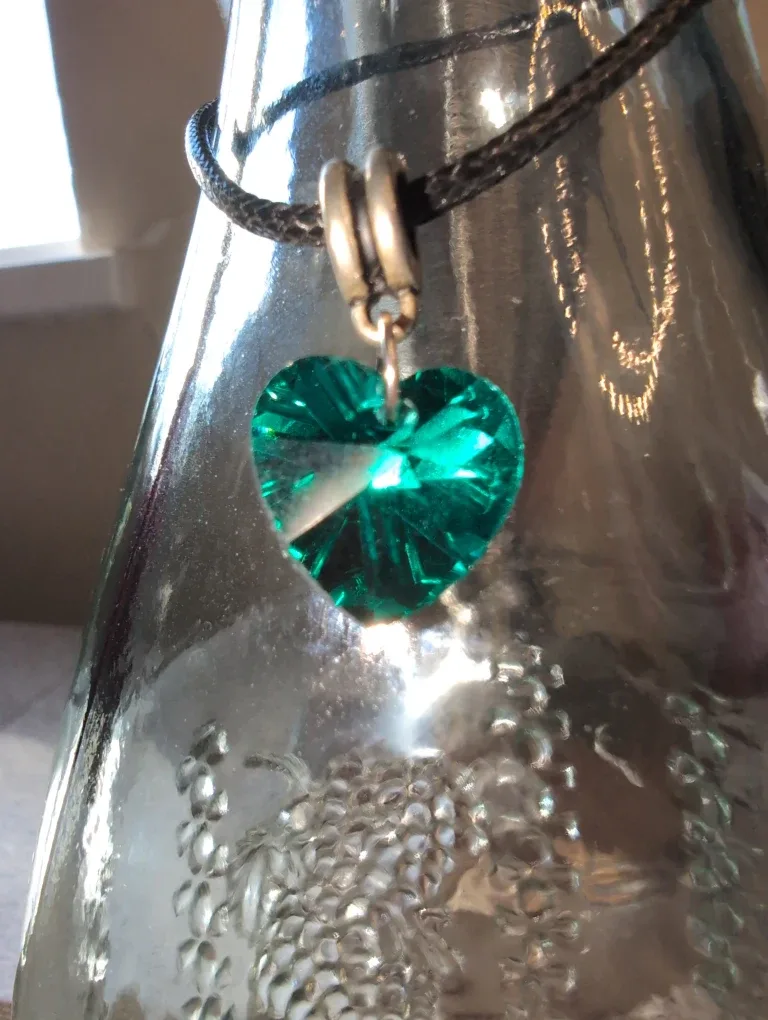 Heart Pendant Necklace - Green