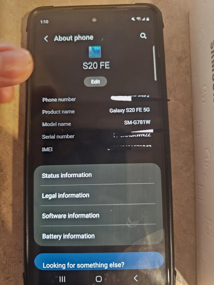 Samsung Galaxy S20 FE 5G, Model SM-G781W - photo 3