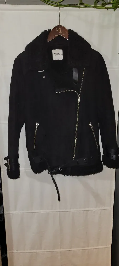 Every Sunday Black Faux Suede Jacket image indicator(2)