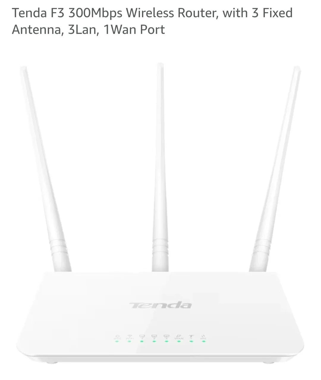 Tenda F3 300Mbps Wireless Router, with 3 Fixed Antenna, 3Lan,