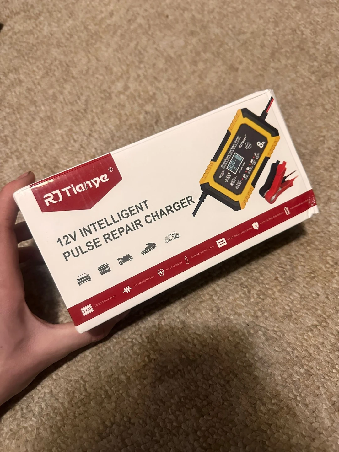 New RJ Tianye 12V Intelligent Pulse Repair Charger