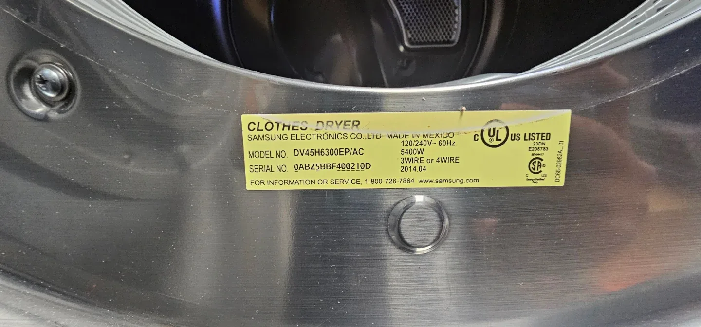 Samsung Washer/Dryer Combo image indicator(5)