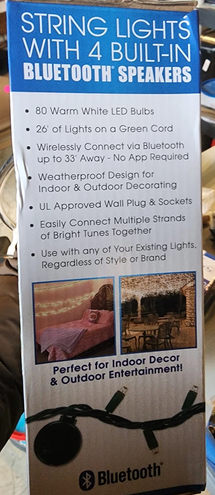 New  Bright Tunes String Lights with Bluetooth Speakers - photo 2