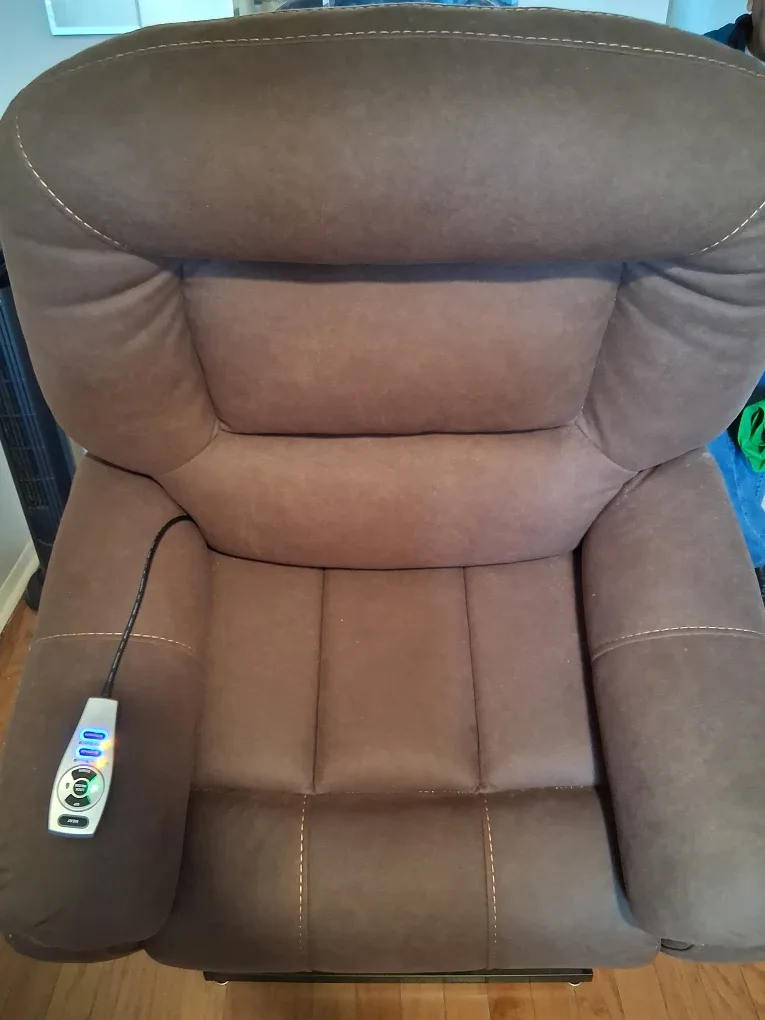 Brown electric reclining massage chair image indicator(3)