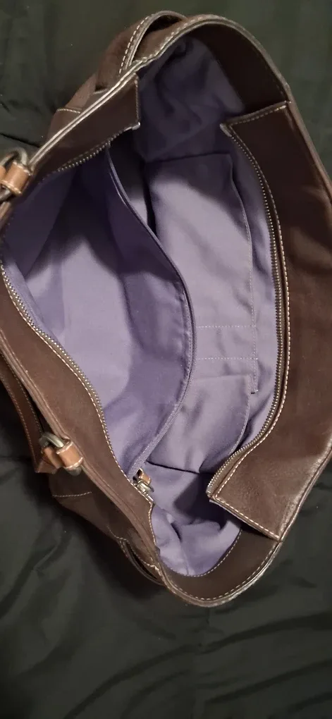 Coach Brown Leather Tote Bag image indicator(2)