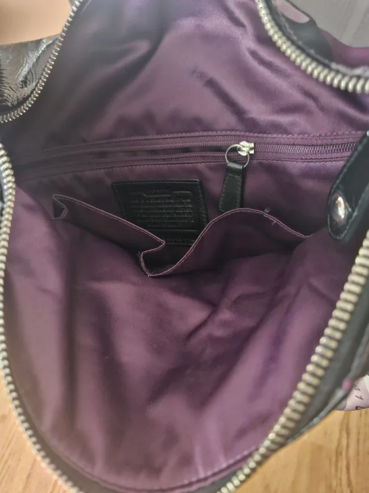 Coach Purple & Black Handbag image indicator(5)