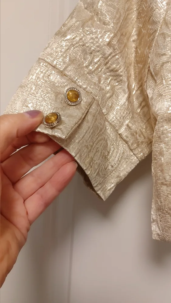 Wet Seal Collection Gold Cropped Jacket size xs image indicator(9)