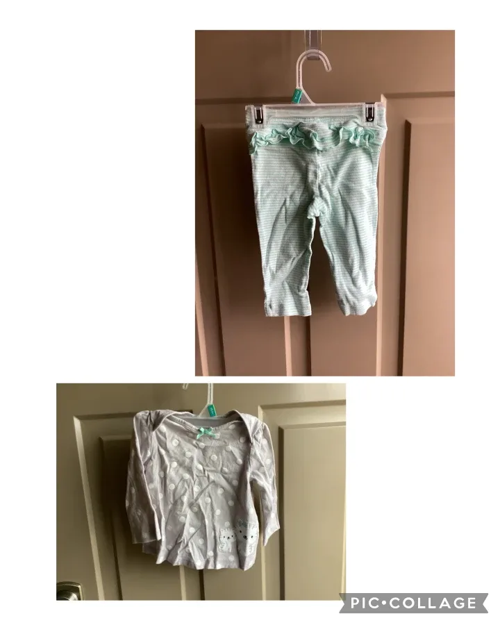 Girls sz 6 months outfits $3 each image indicator(6)