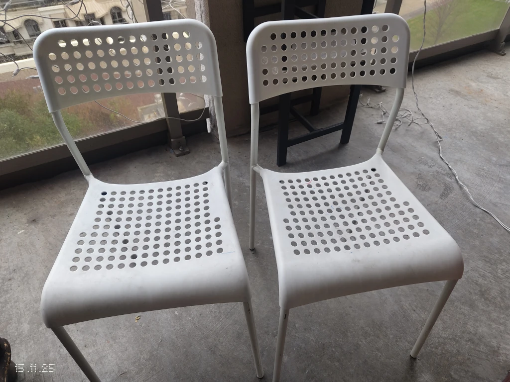 IKEA White Plastic Chairs - Set of 2 - photo 2