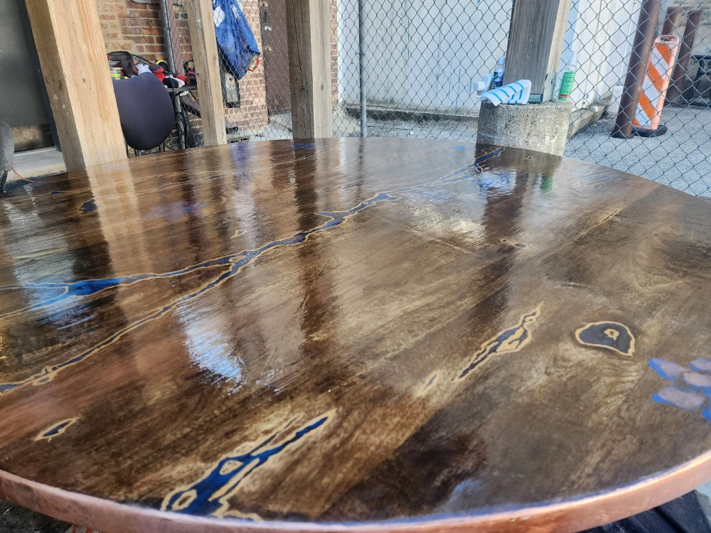 Indian Mango Wood "River Table" by Artist George Zak