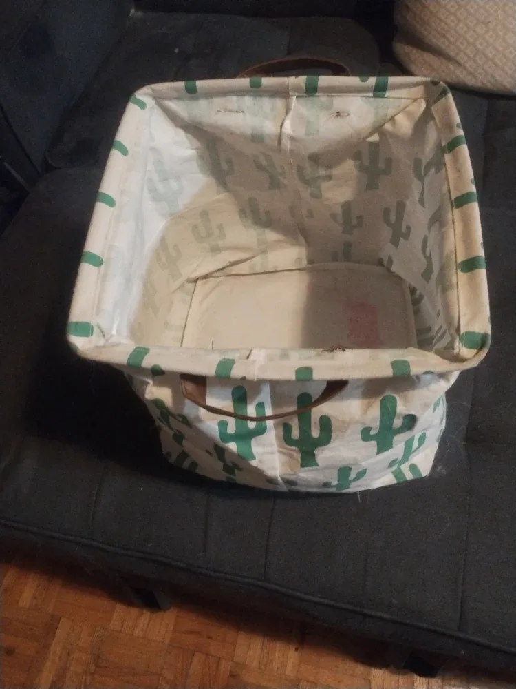 Cactus Print Storage Bin