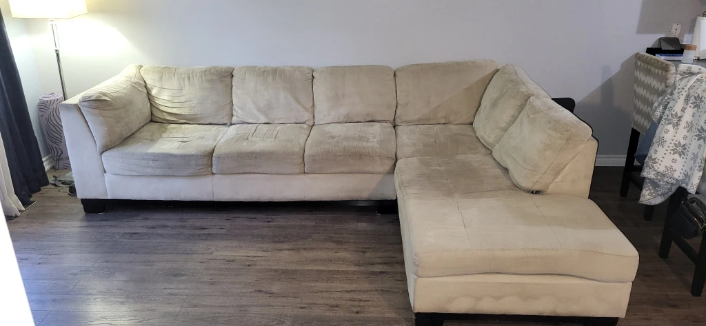 2 Piece Biege Sectional Sofa - photo 2