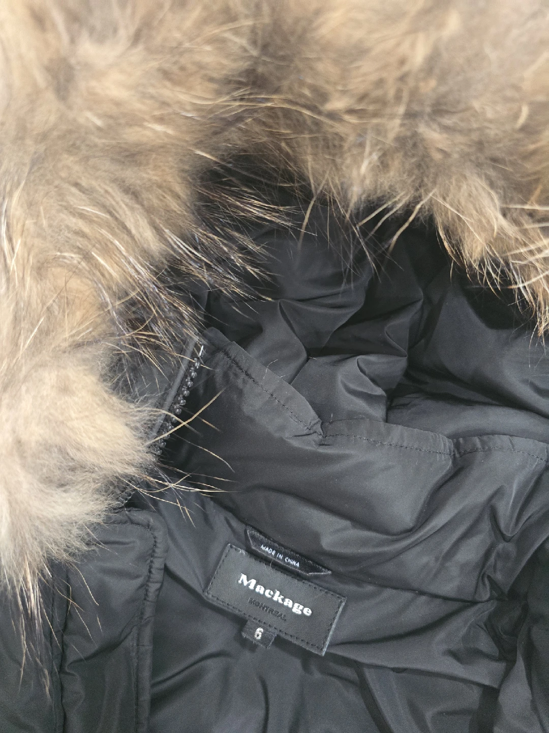 Mackage Montreal Black Down Puffer Jacket - Size 6 - photo 2