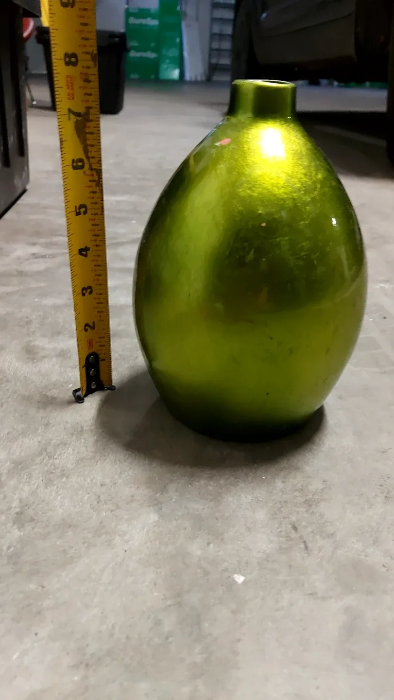Green Decorative Vase, 6 inches tall