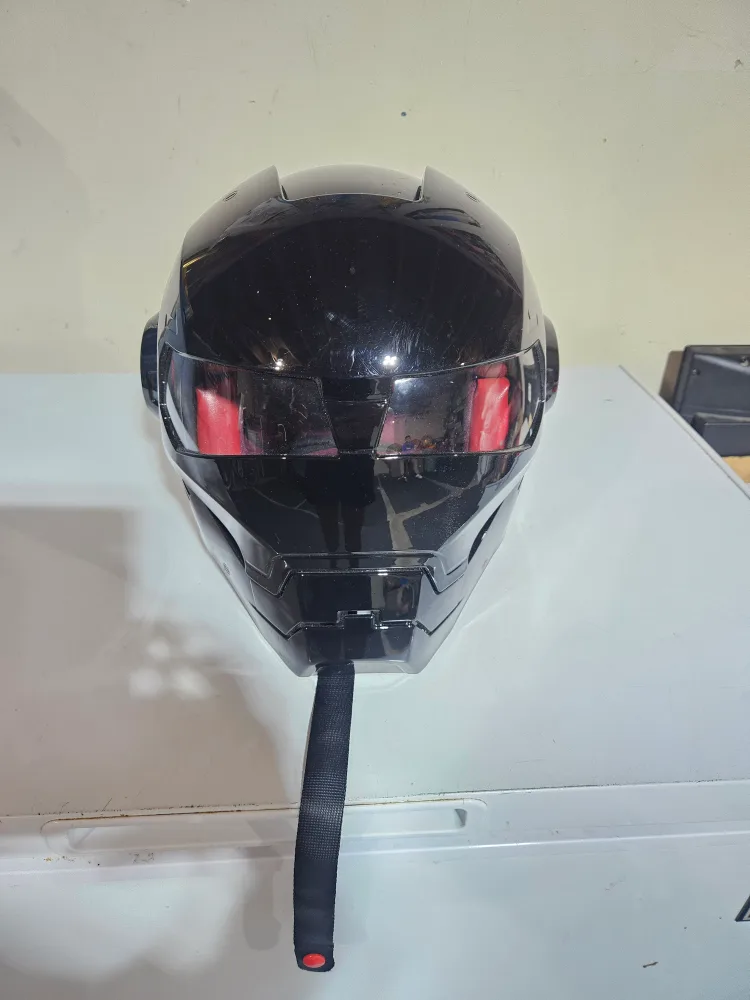 Black Motorcycle Helmet, Size M