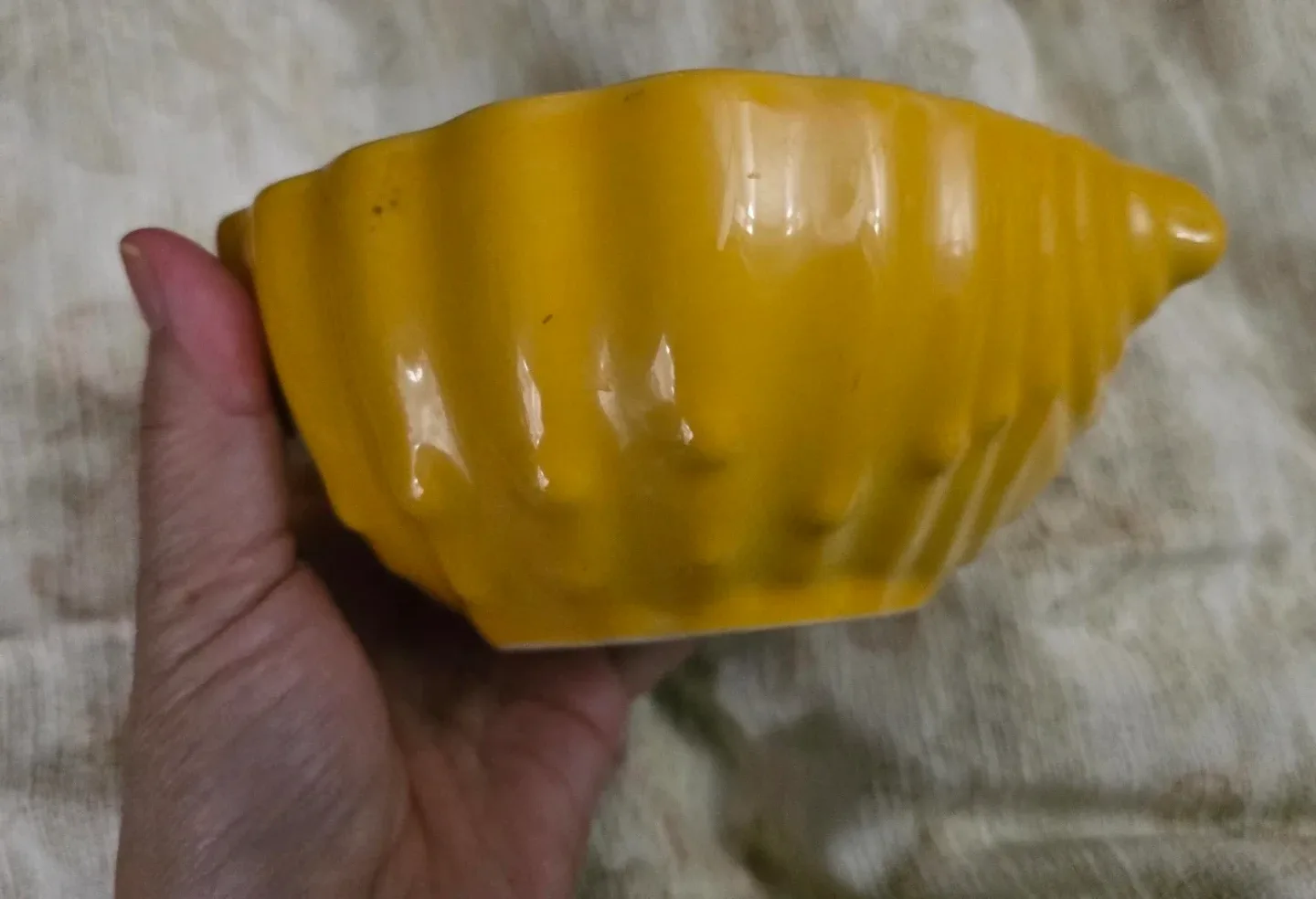 SIGNED Yellow Decorative Bowl image indicator(2)