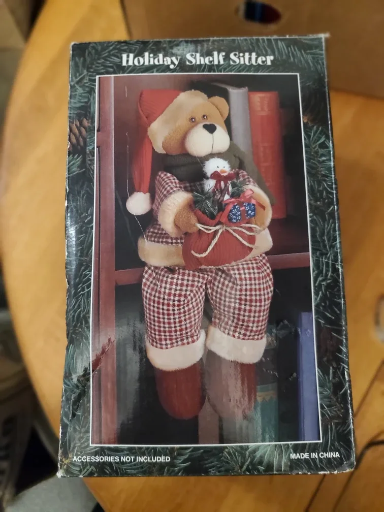 Holiday Shelf Sitter Bear Decor - New in Box!